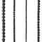 12 Pack: Black Matte Glass Pearl Round Beads by Bead Landing™